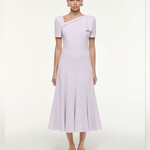 Roland Mouret Shoulder Drape Midi Dress